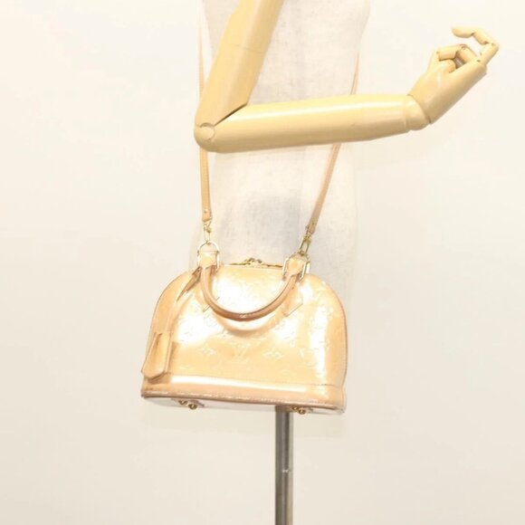 LOUIS VUITTON Monogram Vernis Alma BB Hand Bag Beige Dunne - Picture 1 of 16